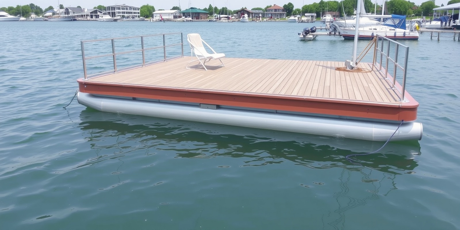 wpc decking plank on pontoons