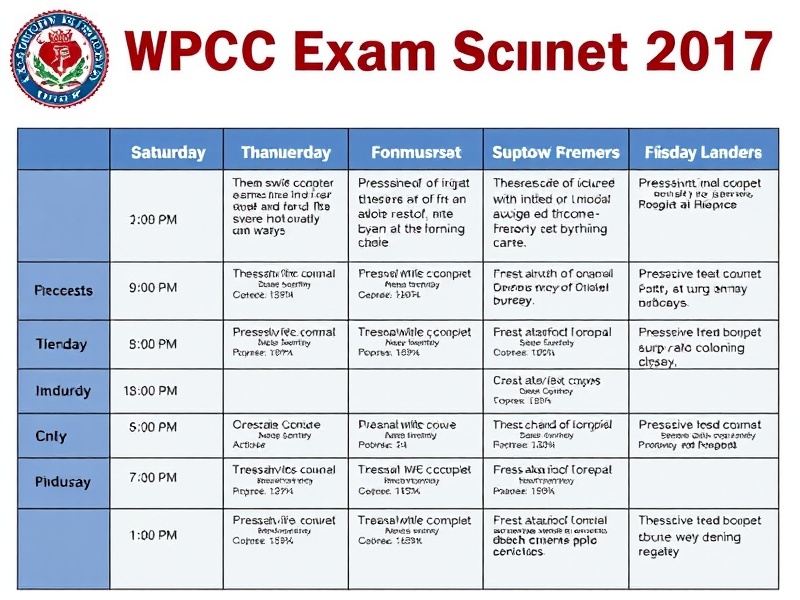 wpc exam schedule 2017