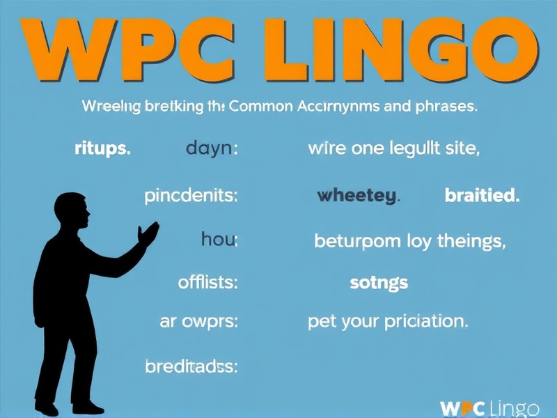 WPC Lingo: Breaking Down Common Acronyms and Phrases