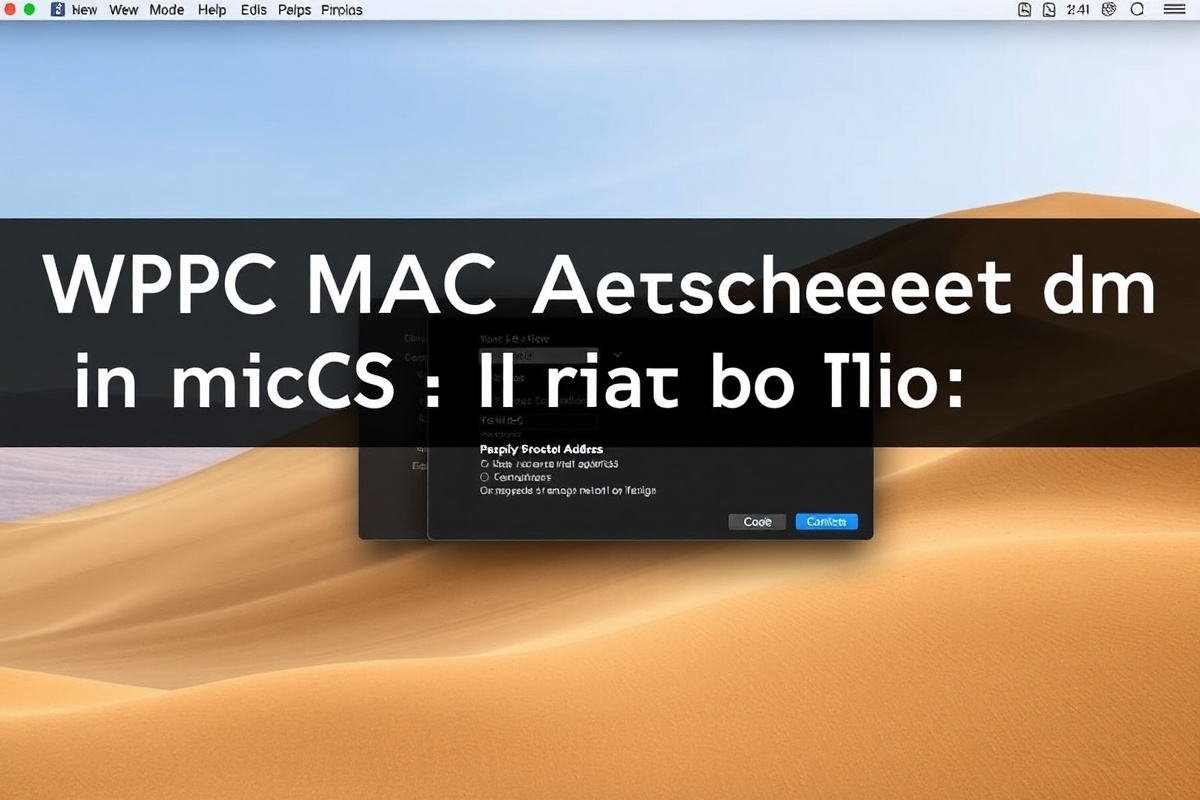 WPC MAC Address Configuration on macOS: Step-by-Step Tutorial