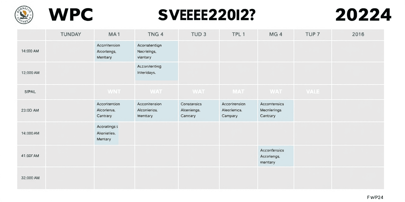 wpc schedule 2024