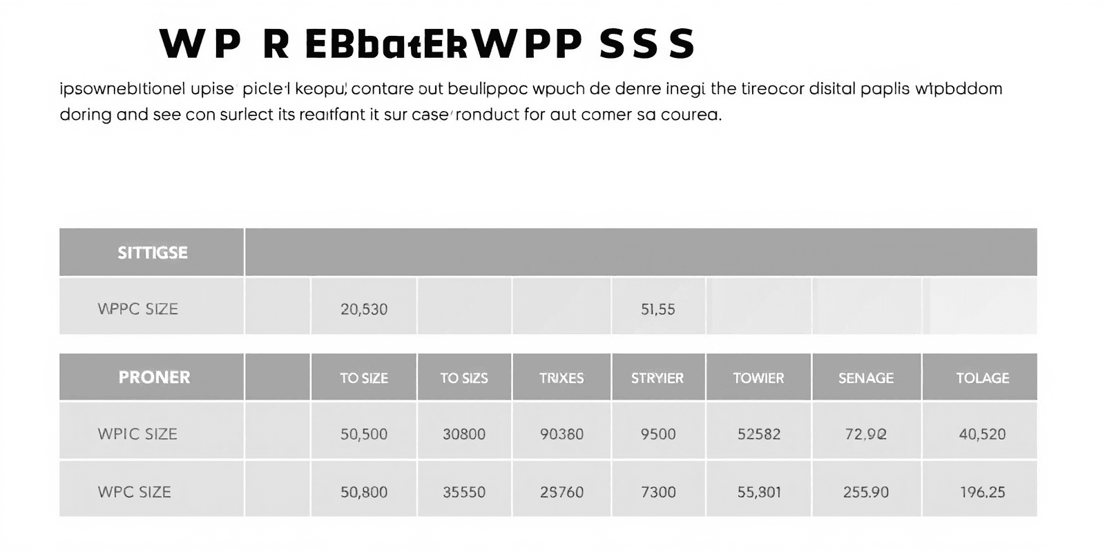 wpc sizes