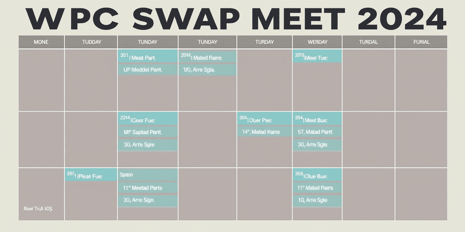 WPC Swap Meet 2024 Schedule: Your Ultimate Event Planner