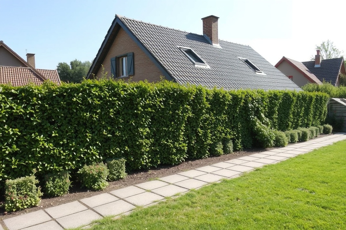 wpc zaun mit hecke