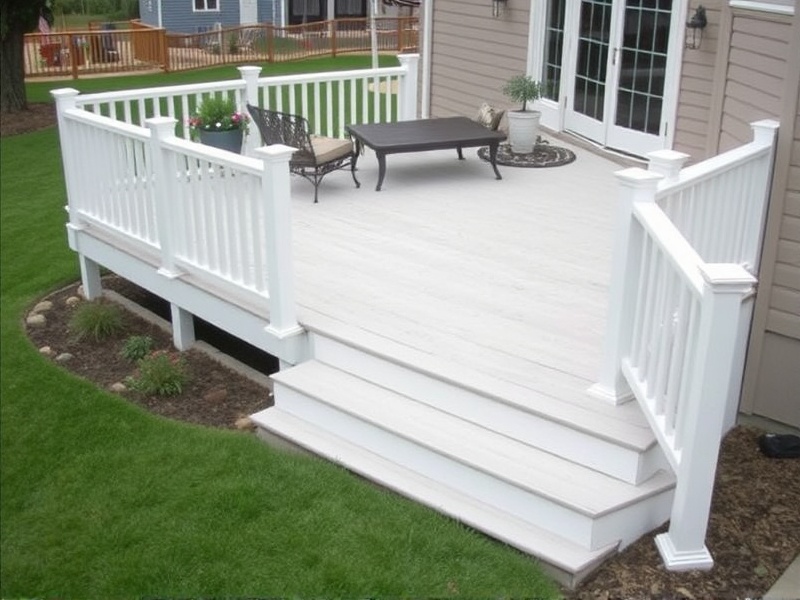 white composite decking menards